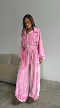 Calla | Women's Fleece Elegant Jumpsuit in Pink