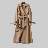 Calliope | Women's Belted Double Breasted Design Trench Coat in Beige