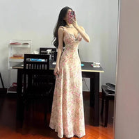 Calpurnia | Women's Ruffle Floral Elegant Dress in Multicolor