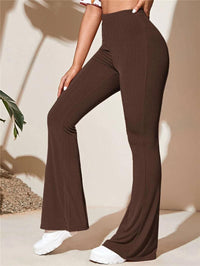 Camille | Women's Textured High Waist Leggings in Coffee
