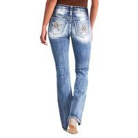 Candace | Women's Pockets Jeans in Blue