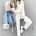 Candace | Women's Cozy Two-Piece Tracksuit Outfit Relaxed Drawstring Jogger Set
