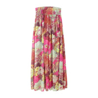 Cantara | Women's Elastic Waist Floral Skirt – Maxi Skirt in Kleid