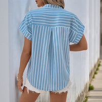 Caprina | Women's Lace Blouse in Blue