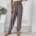 Caradoc | Women's Elastic Waist Floral Print Casual Pants – Dress Pants