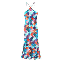 Carantoc | Women's Flowing Maxi Dress in Multicolor