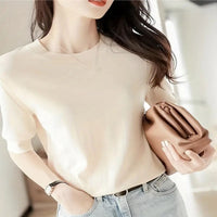 Carina | Women's Short Sleeve Elegant Sweater in Yellow