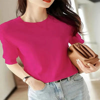 Carina | Women's Short Sleeve Elegant Sweater in Yellow