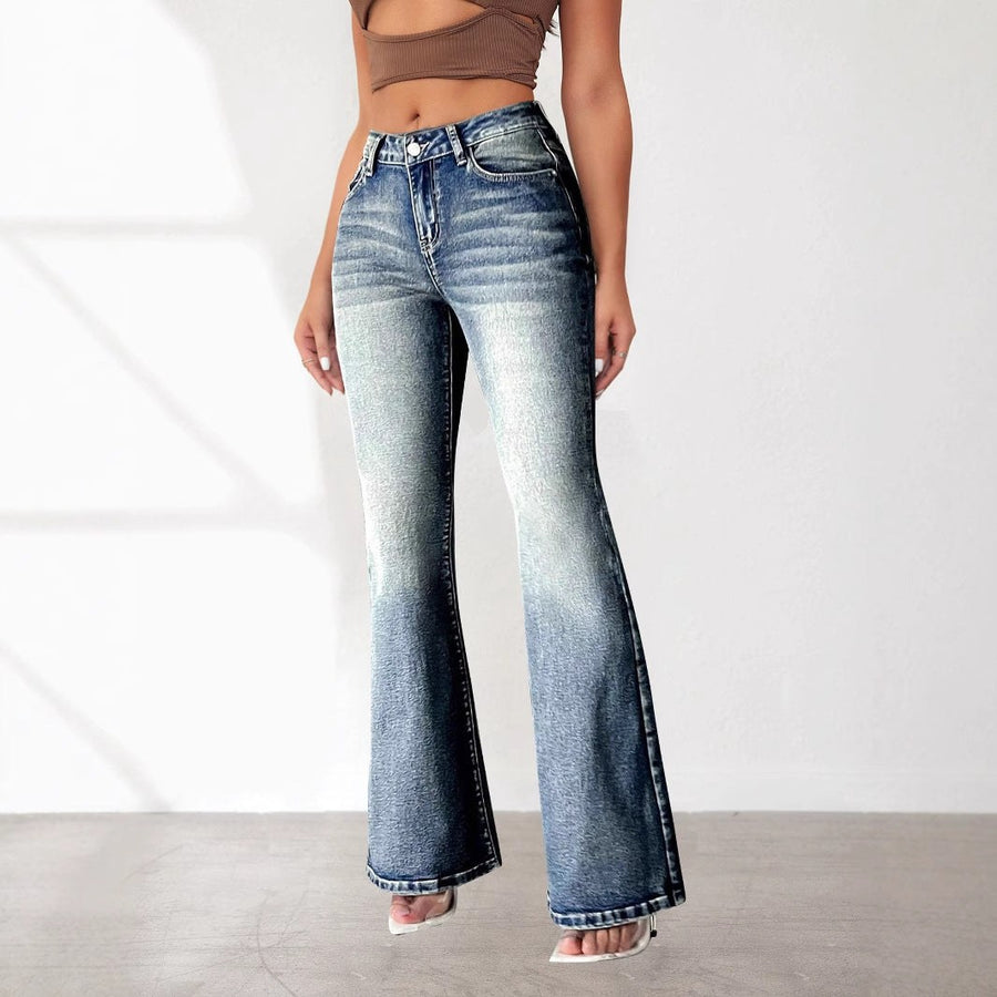 Carlotta | Women's High Waist Fashionable Jeans in Blue
