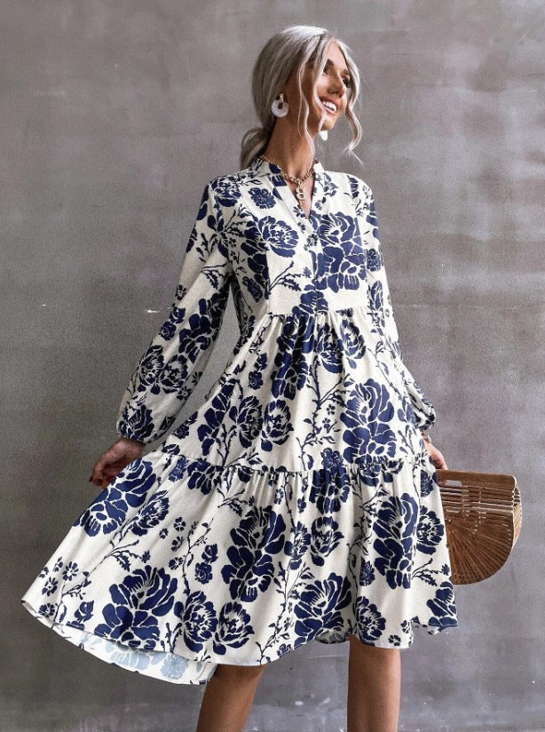 Carlotta | Women's Belted Elegant Belt in Blue White