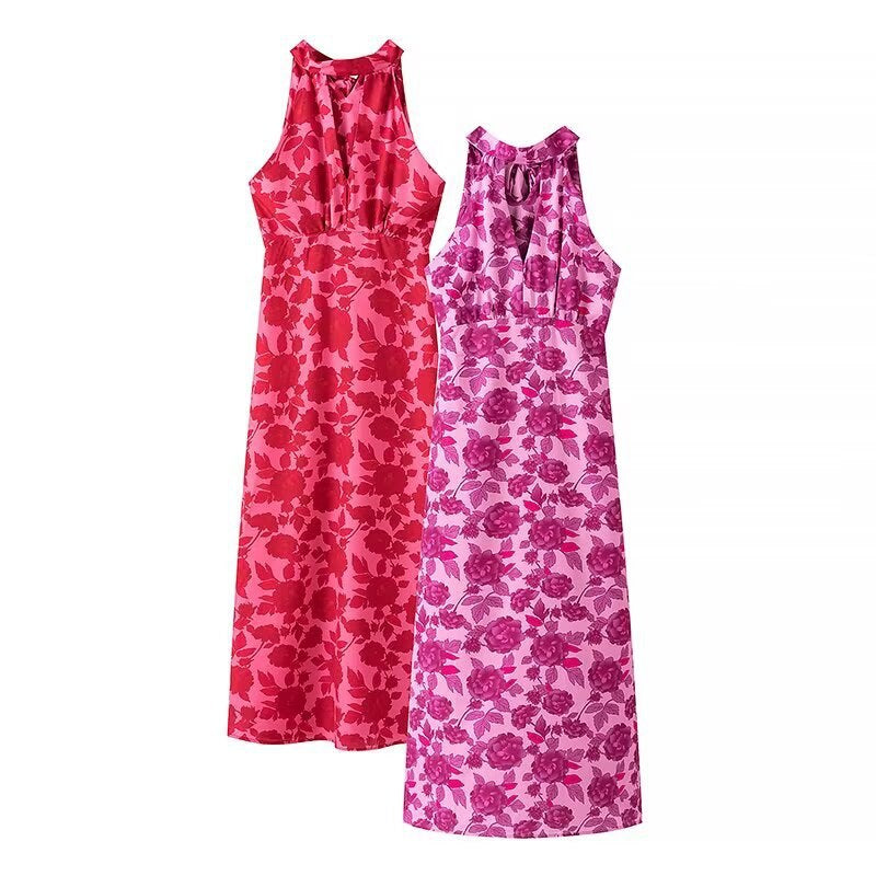 Carmine | Women's Floral Elegant Maxi Dress