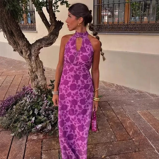 Carmine | Women's Floral Elegant Maxi Dress