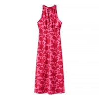 Carmine | Women's Floral Elegant Maxi Dress in Red