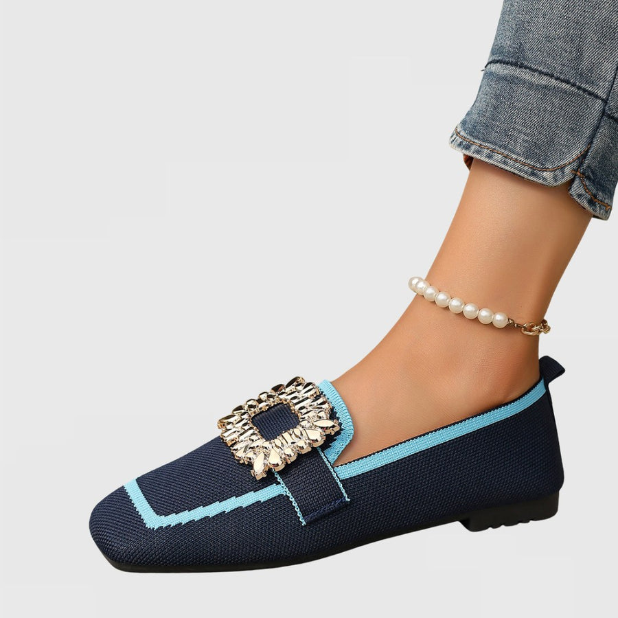 Carol | Women's Square Toe Decorative Strap Loafers