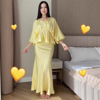 Caroline | Women's Flowing Elegant Wrap Dress in Yellow