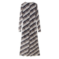 Cassandra | Women's Plaid Elegant Modern Maxi Dress in As Shown