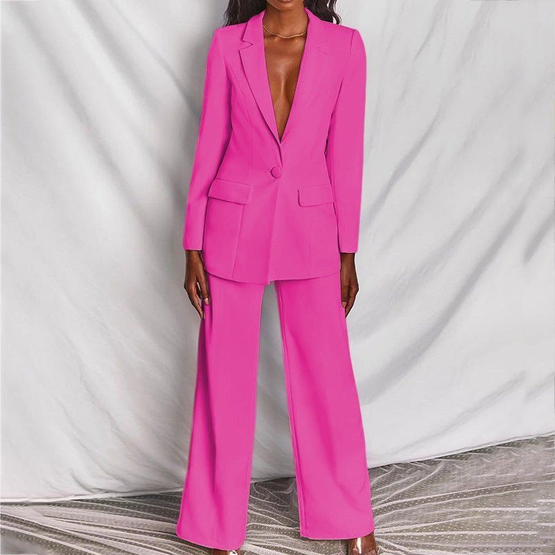 Castalia | Women's Blazer and Trousers Two-Piece Set in Pink