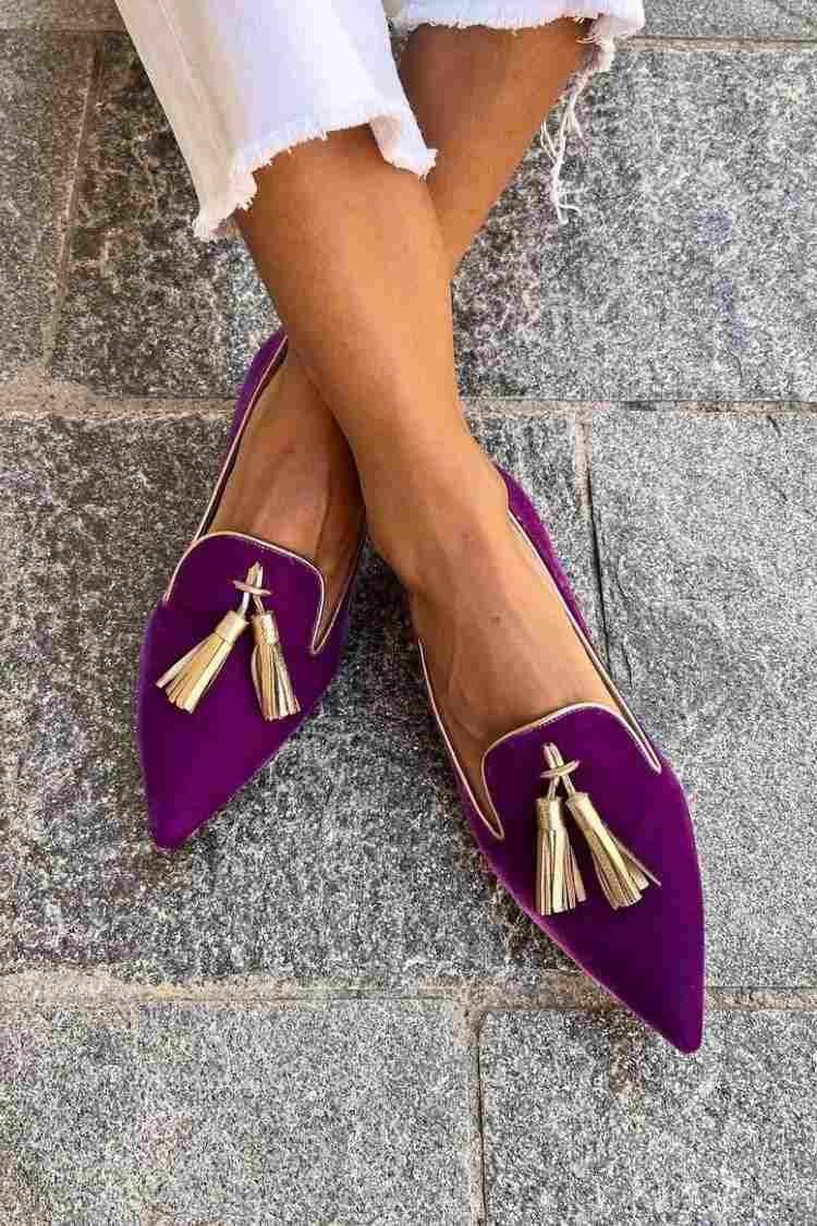 Cate | Women's Tassel Detail Pointed Toe Loafers