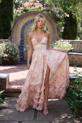Caterina | Women's Spaghetti Strap Maxi Ruffle Hem Dress