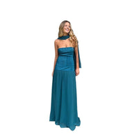 Catharine | Women's Sleeveless Elegant Maxi Dress in Blue