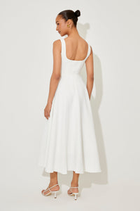 Cathleen | Women's Square Neck Sleeveless Midi Dress