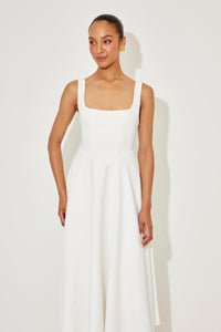 Cathleen | Women's Square Neck Sleeveless Midi Dress
