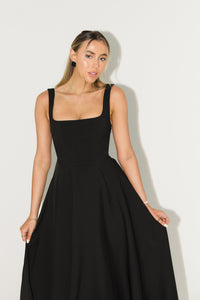 Cathleen | Women's Square Neck Sleeveless Midi Dress
