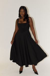 Cathleen | Women's Square Neck Sleeveless Midi Dress