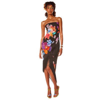 Catriona | Women's Fringe Floral Cocktail Dress in Black
