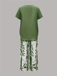 Cecania | Women's Botanical Print Two-Piece Set