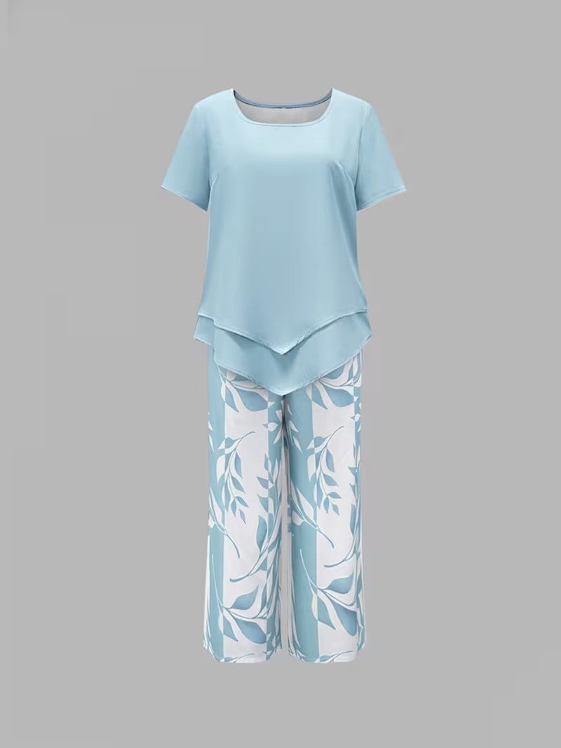 Cecania | Women's Botanical Print Two-Piece Set