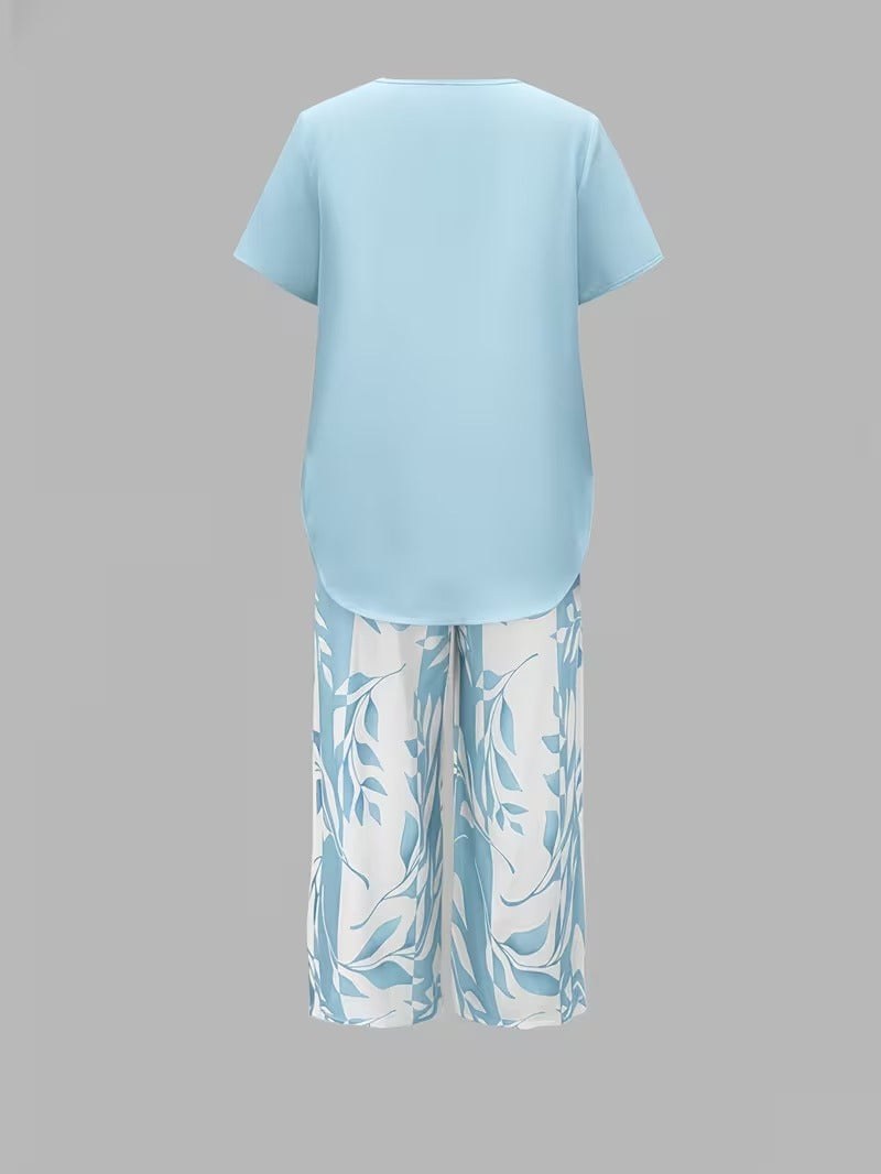 Cecania | Women's Botanical Print Two-Piece Set