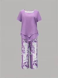 Cecania | Women's Botanical Print Two-Piece Set