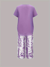 Cecania | Women's Botanical Print Two-Piece Set