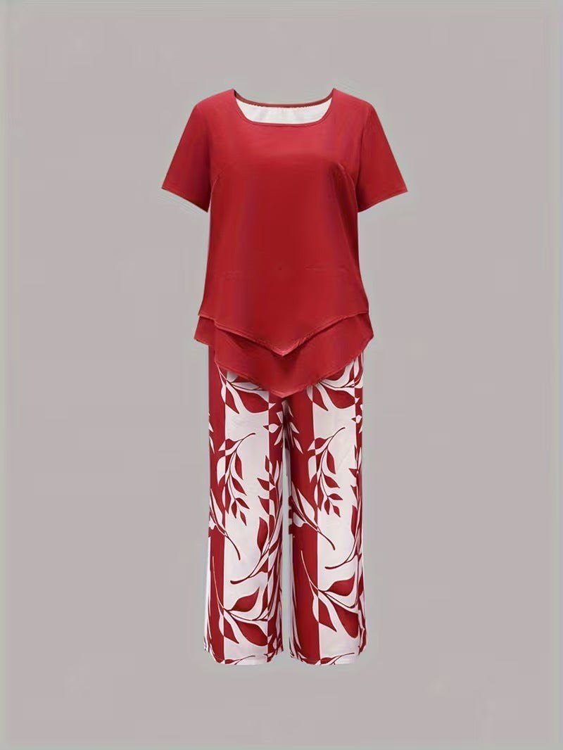 Cecania | Women's Botanical Print Two-Piece Set