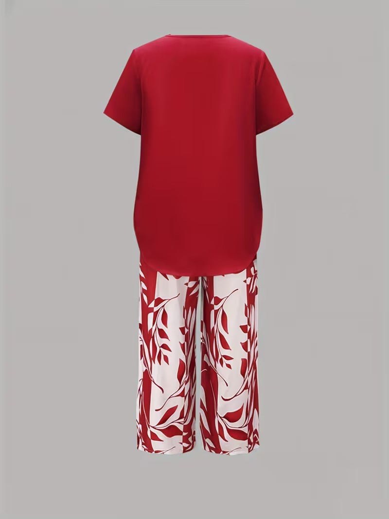 Cecania | Women's Botanical Print Two-Piece Set