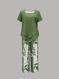 Cecania | Women's Botanical Print Two-Piece Set