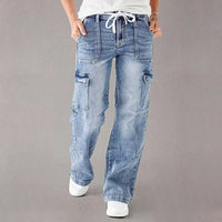 Celeste | Women's Pockets Casual Jeans in Light Blue