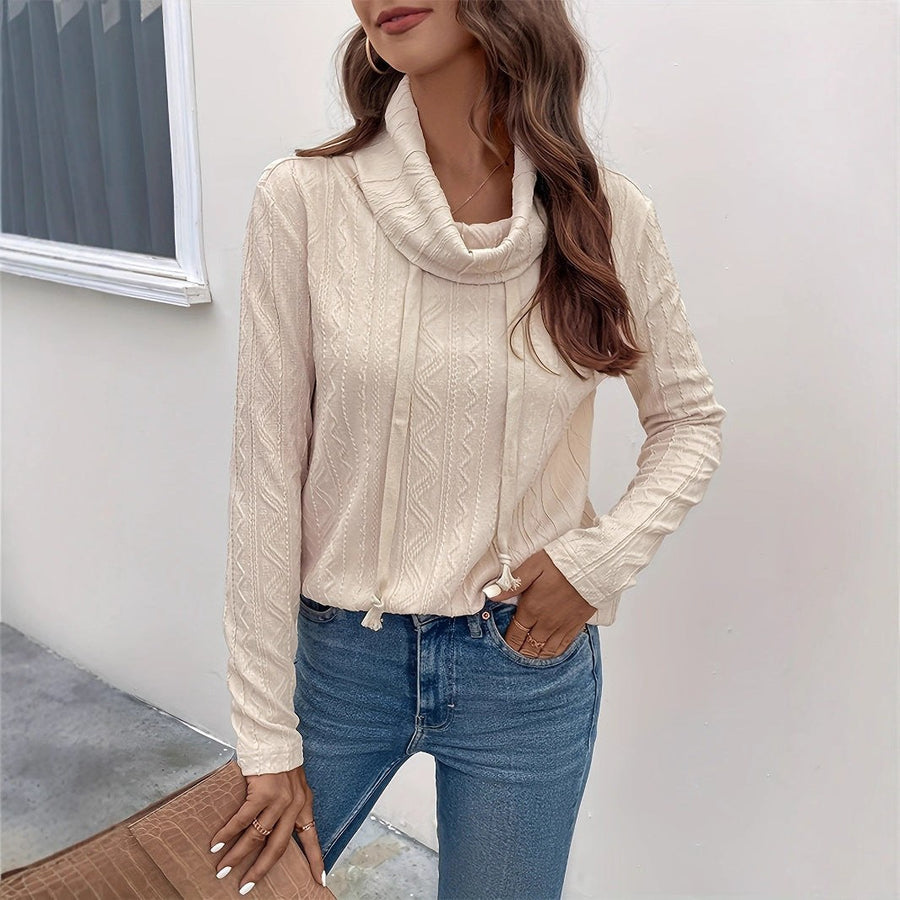 Celeste | Women's Textured Sweater in Apricot