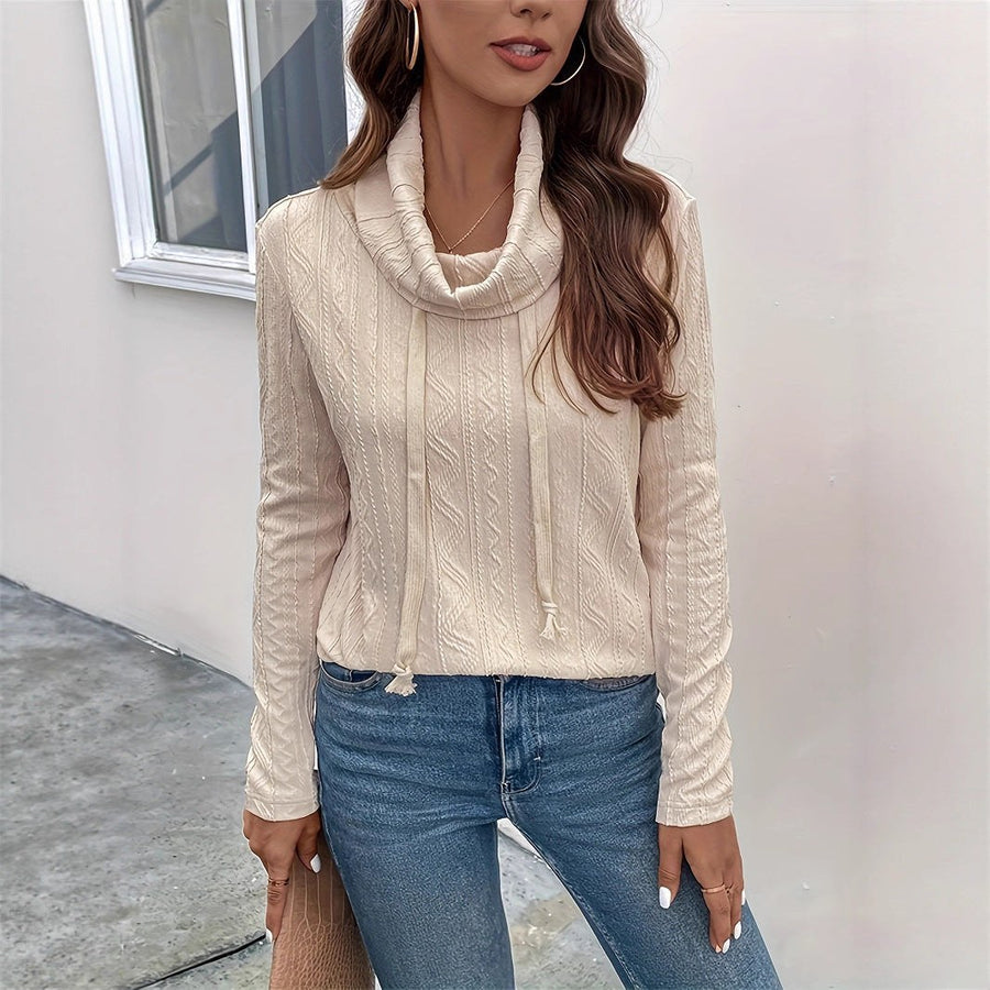 Celeste | Women's Textured Sweater in Apricot