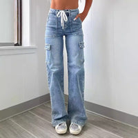 Celia | Women's Pockets Soft Jeans in Light Blue