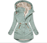 Celinde | Women's Pockets Belted Winter Parka – Winter Jacket in Green