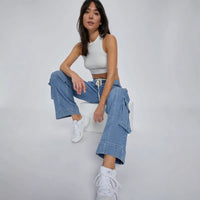 Celine | Women's Pockets Jeans in Blue
