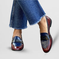 Celine | Women's Two-tone Slip On Loafers in Blue