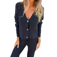 Cerelia | Women's Cardigan and Pants Two-Piece Set