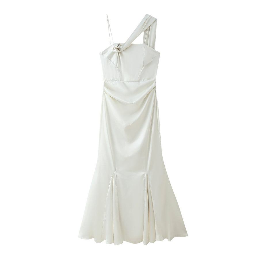 Cerelia | Women's Asymmetric Ruffle Elegant Maxi Dress in Kleid
