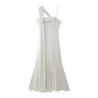 Cerelia | Women's Asymmetric Ruffle Elegant Maxi Dress in Kleid