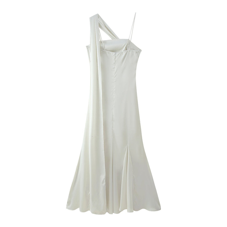 Cerelia | Women's Asymmetric Ruffle Elegant Maxi Dress in Kleid