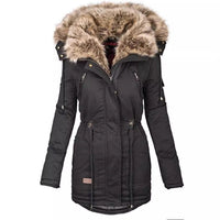 Ceridwen | Women's Zip Pockets Parka – Winter Jacket in Pink
