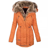 Ceridwen | Women's Zip Pockets Parka – Winter Jacket in Pink